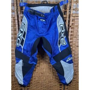 AXO Racing Motorcycle ATV Riding Pants Blue Gray Black Size 24